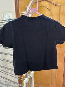 Zudio Black Graphic T-shirt