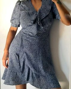 Floral Print Mini Wrap Dress 👗☺️