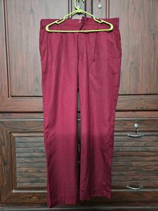 Maroon Casual Pants