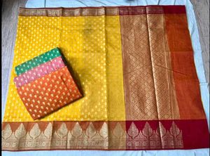 Kota check zari saree
