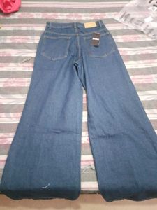 Distressed Patchwork Wide Leg Jeans