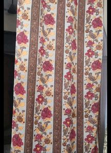 Rose Floral Printed 9 Ft 4 Curtains