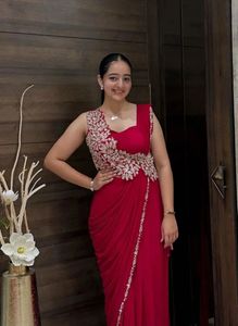 Elegant Red Ethnic Gown