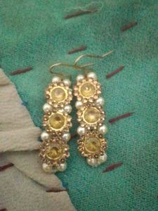 Elegant Gold Tone Drop Earrings