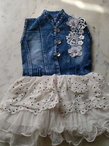 Denim &amp; Lace Dress