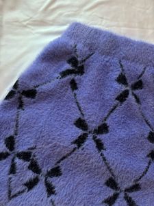 Lavender Woolen short skirt
