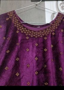 Elegant Purple suit set with dupatta
