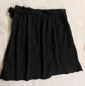 Black Shirt Skirt Frilled