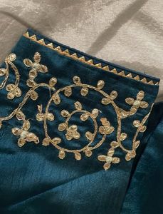 Embroidered saree with beautiful blouse