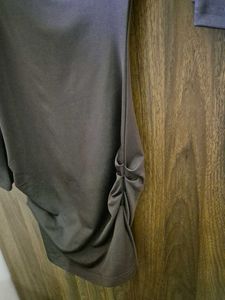 Brown Long Sleeve Mini Dress