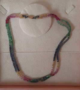 Precious Gemstone Necklace in 14KT Puregold clasp