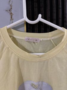 pastel Yellow T-shirt Top