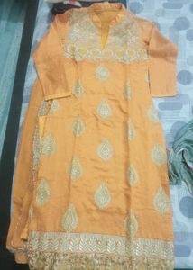 Suit With Pent Plazo Dupatta