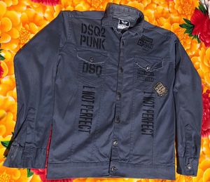 Dark Green Denim Jacket For Men L-size