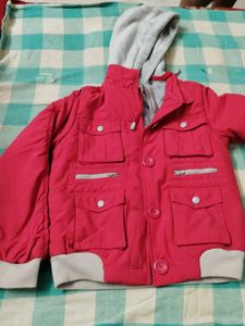 Cute Red Hooded Jacket
