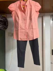 🆕 Peach Shirt & Pant Suit