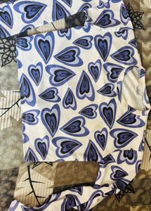 Heart Print Crop Top