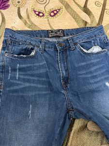 Women’s Blue Distressed Jeans Waist 30inch