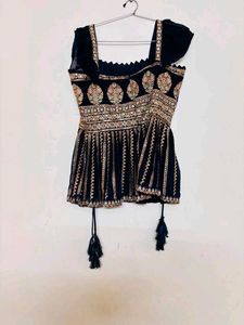 Short Kurti With Plazo Pant And Dupatta