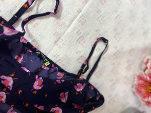 Tokyo Talkies Floral Crepe Empire Midi Dress