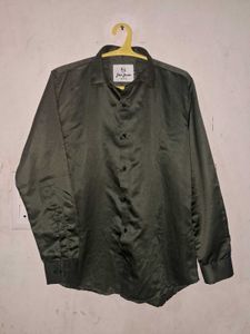Olive Green Long Sleeve Button-Down