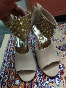 Heels With Gold Dots
