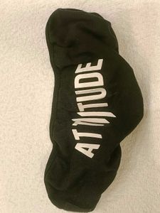 "Attitude" Graphic Cloth Face Mask – Bold Black &amp;