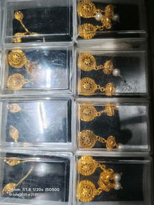 Gold Jhumka Earrings