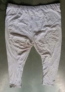 White Cropped Lounge Pants