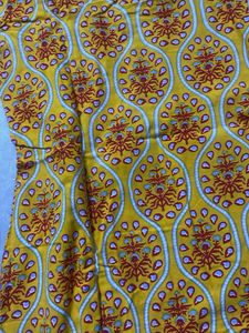 Yellow Printed Kurta