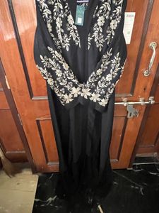 Elegant Black Embroidered burkha