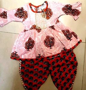1 Time Used 12 _18 Month Baby Kurta Dhoti Set
