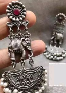 Silver Oxidised Earrings