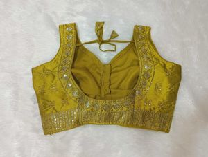 Lime Green Sequin Embellished Blouse