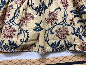 Cream Printed Jaipuri Lehenga