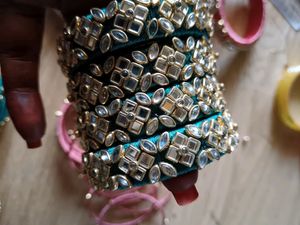 20 Silk Thread Bangles..Green