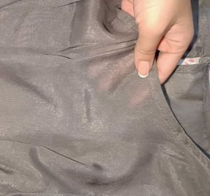 See-through Gray Long Sleeve Top