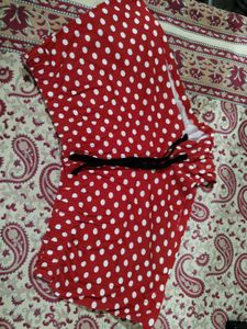 Red Yellow Blue Polka Dot Mini Shorts Pant