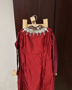 Mirror Embellished Silk Lehenga Choli