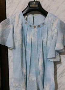 Light Blue Flowy Top
