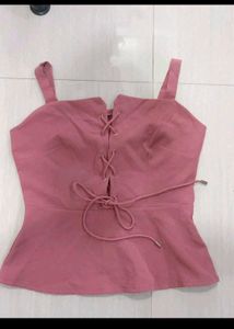 Cute Pink Peplum Top