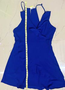 Chic Blue Ruffled Mini Dress