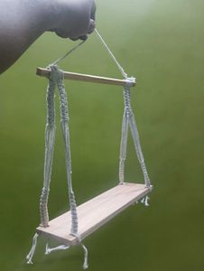 Handmade Wooden &amp; Macrame Swing