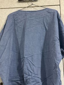 And Blue Solid Top