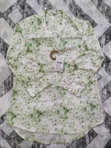 Stylish Green Print Top