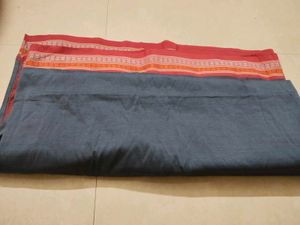 Gray Cotton Blend Saree
