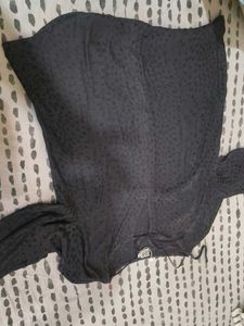 Stylish Gray Long Sleeve Top