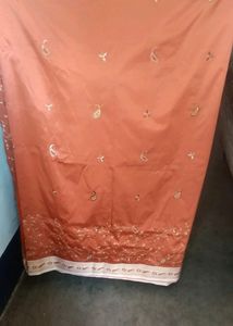Beautiful Zari Work Sari With Blouse