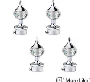 4 Piece Curtain Rod Finials 1 inch size pipe holde