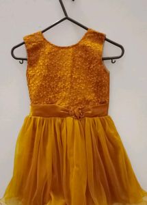 Elegant Golden Girl's Dress